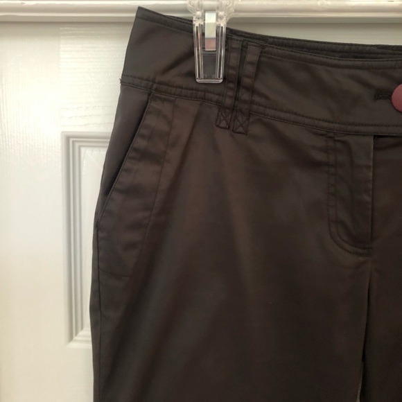 Solar Designer Slim Straight Leg Brown Satin Dress Pants - Picture 8 of 16